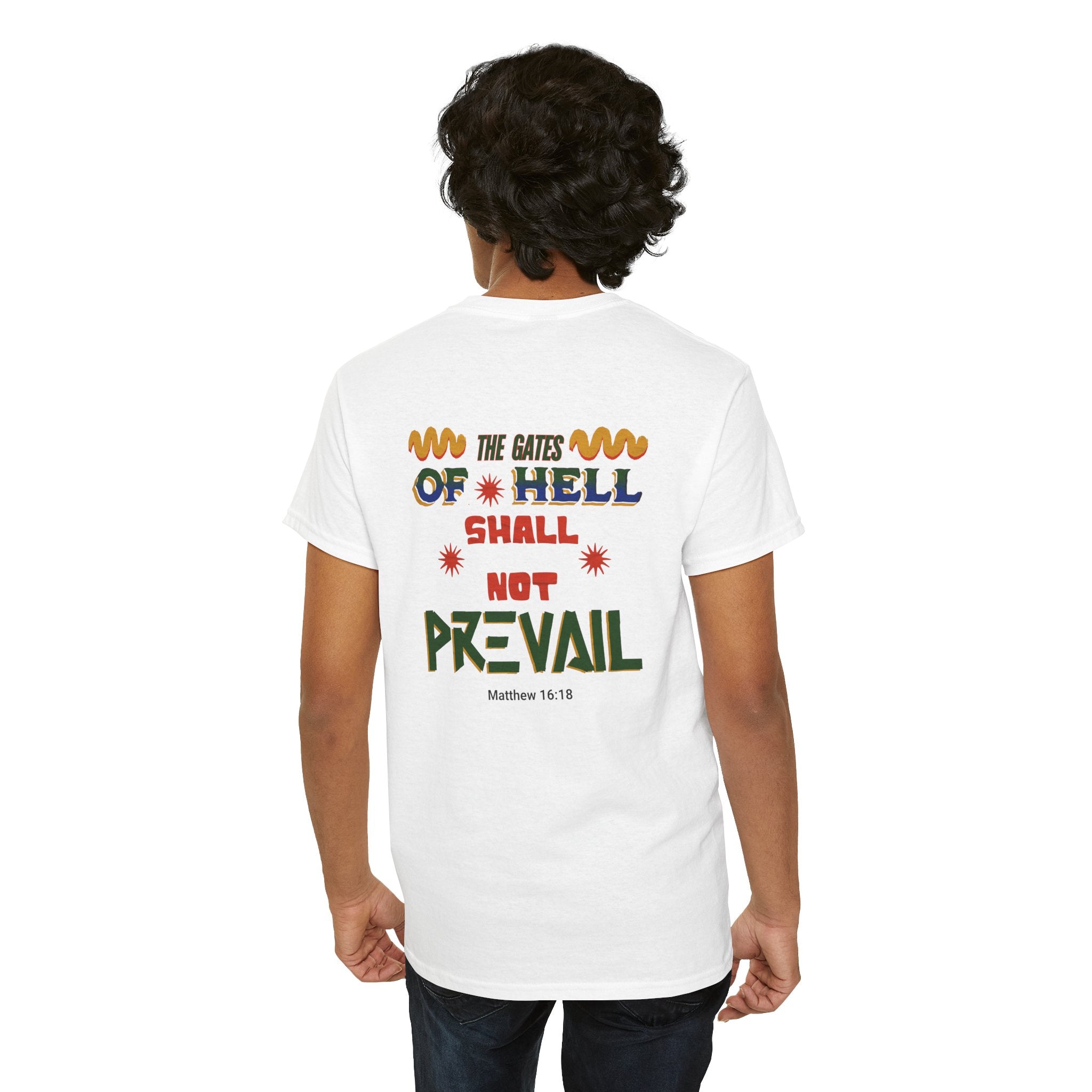 The Gates  of Hell _ Back Design_ Unisex Cotton tee
