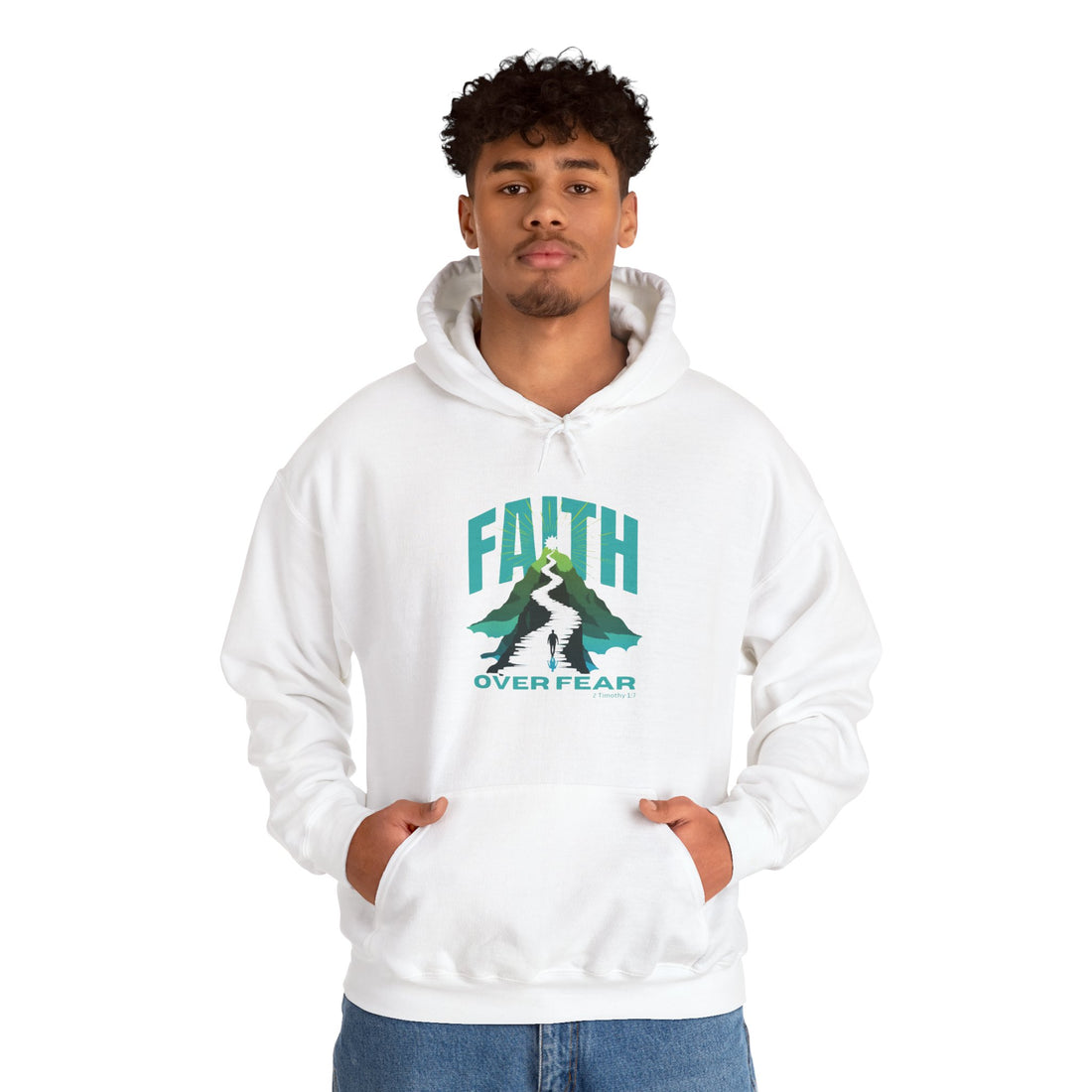 Faith Over Fear-Front Design_ Unisex Hoodie.