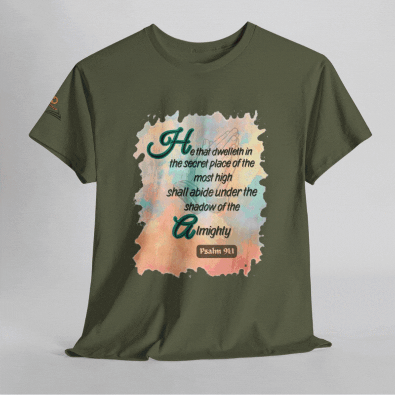 He That Dwelleth - Unisex Heavy Cotton Tee